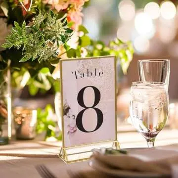 Stylish UNIQOOO Acrylic Sign Holders with Golden Border