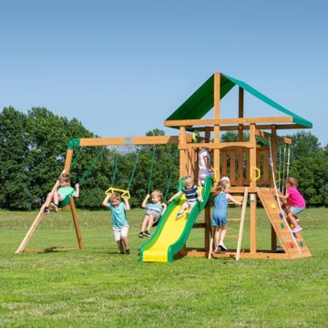 Backyard Discovery Mount McKinley Cedar Swing Set Kids Playground