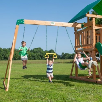 Backyard Discovery Mount McKinley Cedar Swing Set Kids Playground