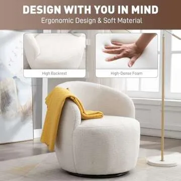 Stylish Wrofly Swivel Barrel Chairs Set of 2