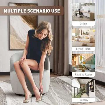 Stylish Wrofly Swivel Barrel Chairs Set of 2