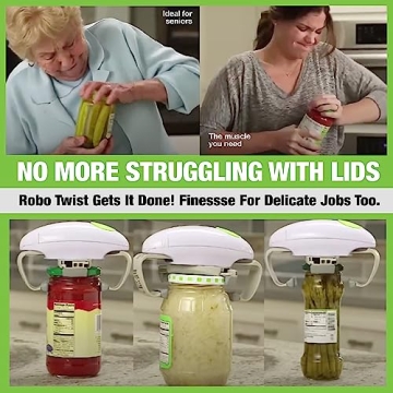 Robotwist Jar Opener - Deluxe Electric Kitchen Gadget