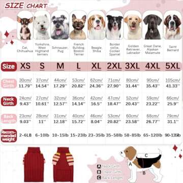 OUOBOB Dog Sweater for Large Breeds - Cozy Turtleneck Design