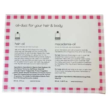 Bread Oil Duo - 2022 SheFinds Best New Beauty Award-winning Hair Care Set with Macadamia (76 millili...