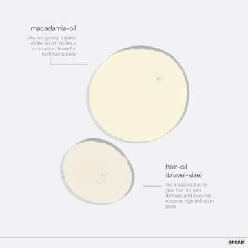 Bread Oil Duo - 2022 SheFinds Best New Beauty Award-winning Hair Care Set with Macadamia (76 milliliters, Silicone Free, Vegan & Cruelty Free, All hair types, )