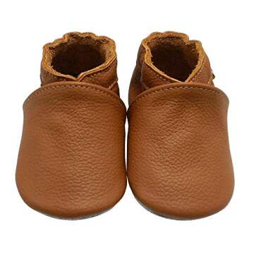 YALION Baby Boys Girls Shoes Crawling Slipper Toddler Infant Soft Leather First Walking Moccasins (A...