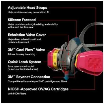 3M MultiPurpose Respirator with Quick Latch - Medium