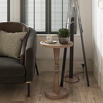 Compact COZAYH Pedestal End Table for Small Spaces
