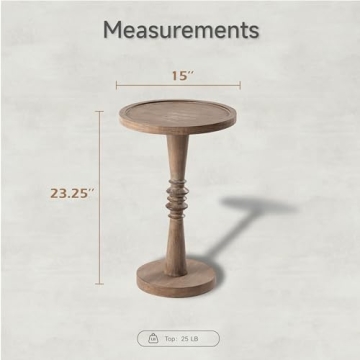 Compact COZAYH Pedestal End Table for Small Spaces