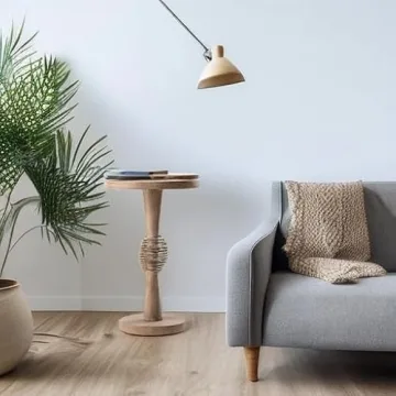 Compact COZAYH Pedestal End Table for Small Spaces