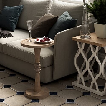 Compact COZAYH Pedestal End Table for Small Spaces