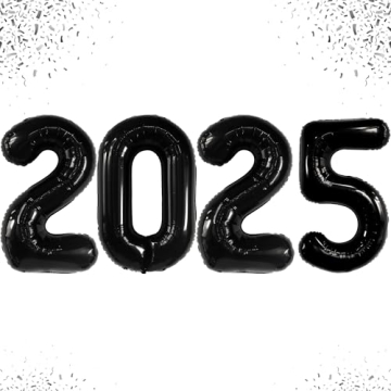 KatchOn, Giant Black 2025 Balloons Number - 42 Inch, Graduation Balloons | Foil 2025 Balloons Black,...