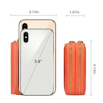 GOIACII Small Genuine Leather Wallet for Women, RFID Blocking Credit Card Holder Wallet