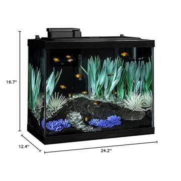 Tetra ColorFusion Aquarium 20 Gallon Fish Tank Kit, Includes LED Lighting and Decor