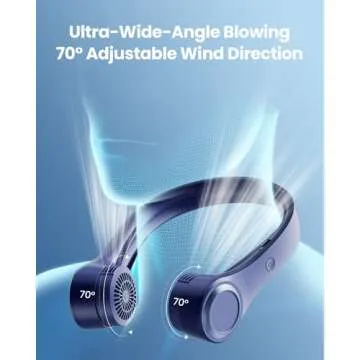 Gaiatop Neck Fan with 4000mAh Battery and 3 Speeds