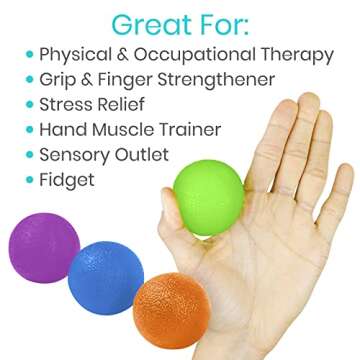 Vive Squeeze Balls for Hand Therapy and Exercise