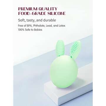 Bunny Eggy Baby Teething Toy - Multifunctional Bunny Design for Teething Relief