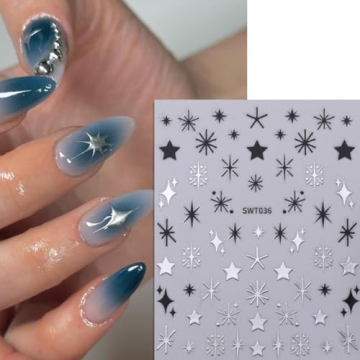 Elegant 8PCS Metallic Nail Art Stickers for DIY Designs
