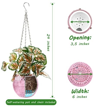 Fleek Decor Disco Ball Planter - Self-Watering & Stylish