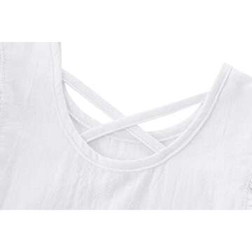 GSVIBK Baby Girls Casual Flutter Sleeve Dress for Toddlers