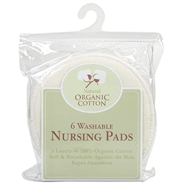 TL Care Nursing Pads Made with Organic Cotton, Natural Color, 6 Count