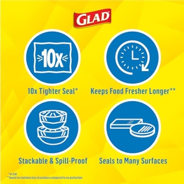 Glad Press'n Seal Food Wrap 100 Sq Ft Roll Pack of 3