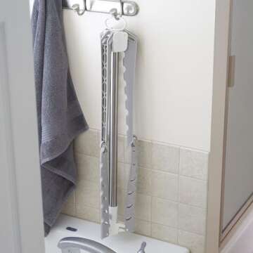 Household Essentials Grey Tripod Clothes Drying Rack for Laundry