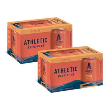 Athletic Brewing Company Craft Non-Alcoholic Beer - 12 Pack x 12 Fl Oz Cans - Free Wave Hazy IPA - L...