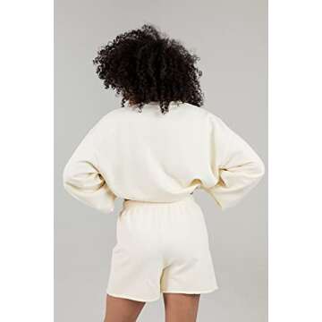 The Mayfair Group Women's Just Be Kind Soft White Sweat Shorts (S/M)