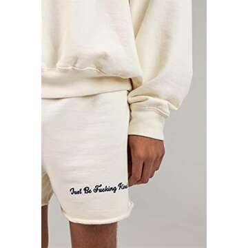 The Mayfair Group Women's Just Be Kind Soft White Sweat Shorts (S/M)
