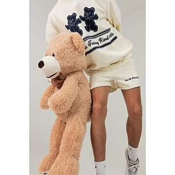 The Mayfair Group Women's Just Be Kind Soft White Sweat Shorts (S/M)