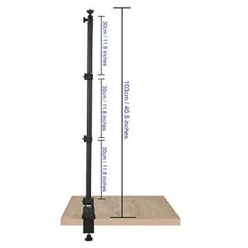 Overhead Phone Stand, Tabletop Video Mount Holder Compatible with iPhone Samsung Smartphone, for Live Streaming,Baking,Crafting,Calligraphy,Online Course Conference