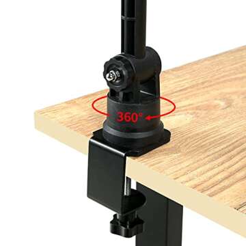 Overhead Phone Stand, Tabletop Video Mount Holder Compatible with iPhone Samsung Smartphone, for Live Streaming,Baking,Crafting,Calligraphy,Online Course Conference