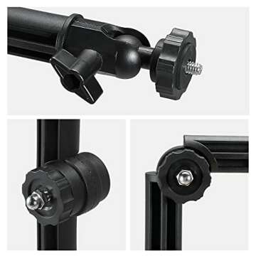 Overhead Phone Stand, Tabletop Video Mount Holder Compatible with iPhone Samsung Smartphone, for Live Streaming,Baking,Crafting,Calligraphy,Online Course Conference