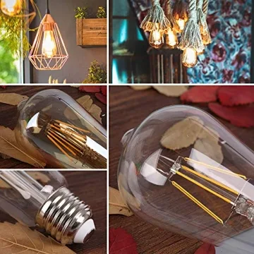 Vintage LED Edison Bulbs - Dimmable, 4W, Warm White - 4 Pack