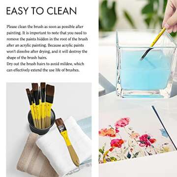 ARTIFY 10-Piece Premium Paint Brush Set for Every Artist