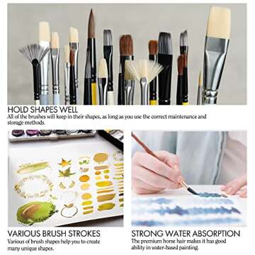 ARTIFY 10-Piece Premium Paint Brush Set for Every Artist