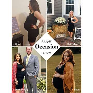 Liu & Qu Women's Maternity Sleeveless Tank Dresses Side Ruching Bodycon Dress for Daily Wearing or Baby Shower