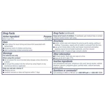 Preparation H Cooling Wipes for Butt Itch Relief - 60 Count