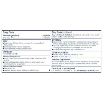 Preparation H Cooling Wipes for Butt Itch Relief - 60 Count