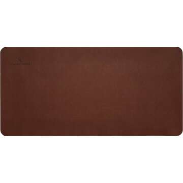 Elegant 36" x 17" Dark Brown Desk Mat - Gallaway