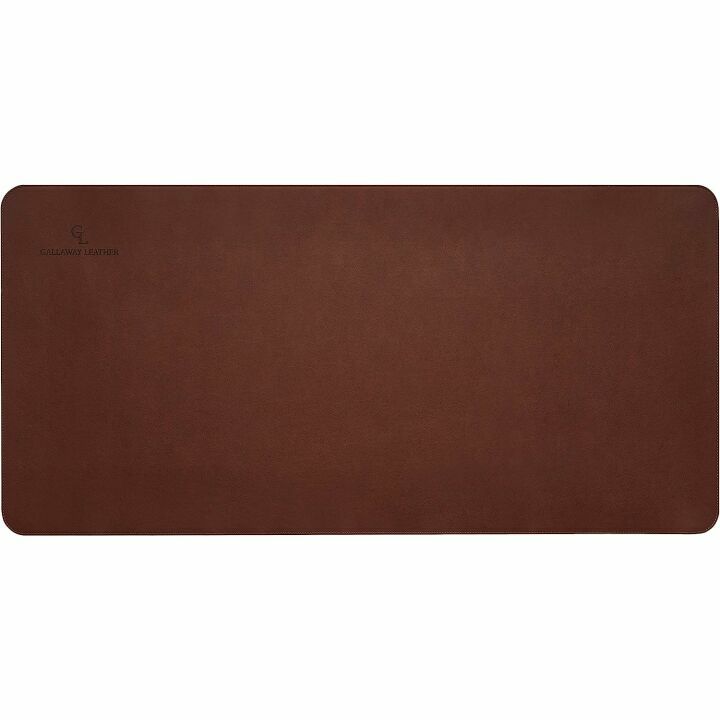 Elegant 36" x 17" Dark Brown Desk Mat - Gallaway