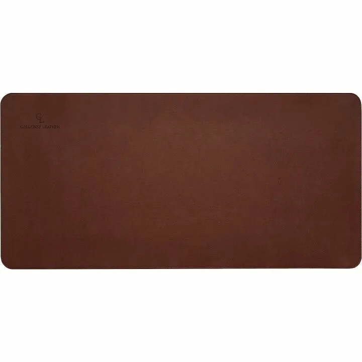 Elegant 36" x 17" Dark Brown Desk Mat - Gallaway