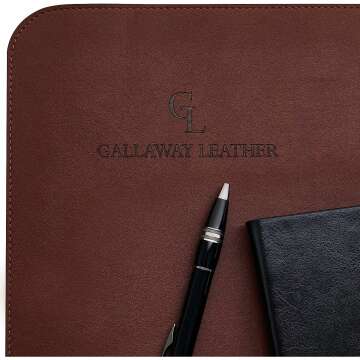 Elegant 36" x 17" Dark Brown Desk Mat - Gallaway