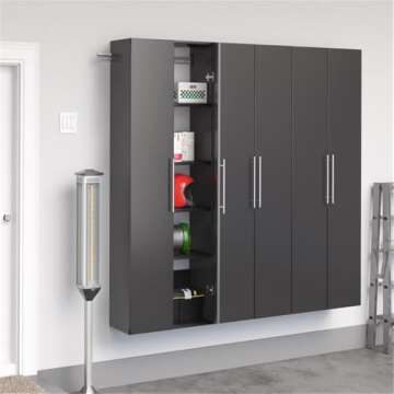 Prepac HangUps 72" Garage Cabinet, Bathroom Cabinet Wall Mount, Laundry Cabinet, Kitchen Wall Cabine...
