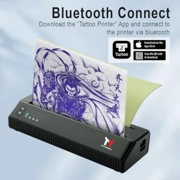 Wireless Tattoo Stencil Printer Kit with 100 Papers