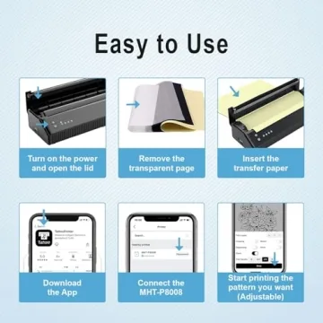 Wireless Tattoo Stencil Printer Kit with 100 Papers