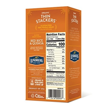 Lundberg Organic Thin Stackers Red Rice & Quinoa Rice Cakes