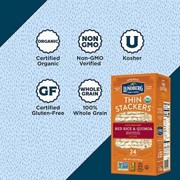 Lundberg Organic Thin Stackers Red Rice & Quinoa Rice Cakes