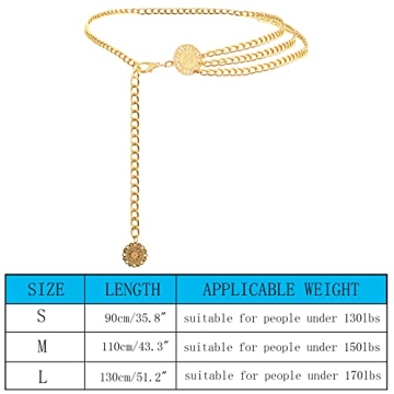 Stylish AMYGEM Multilayer Metal Waist Chain for Women